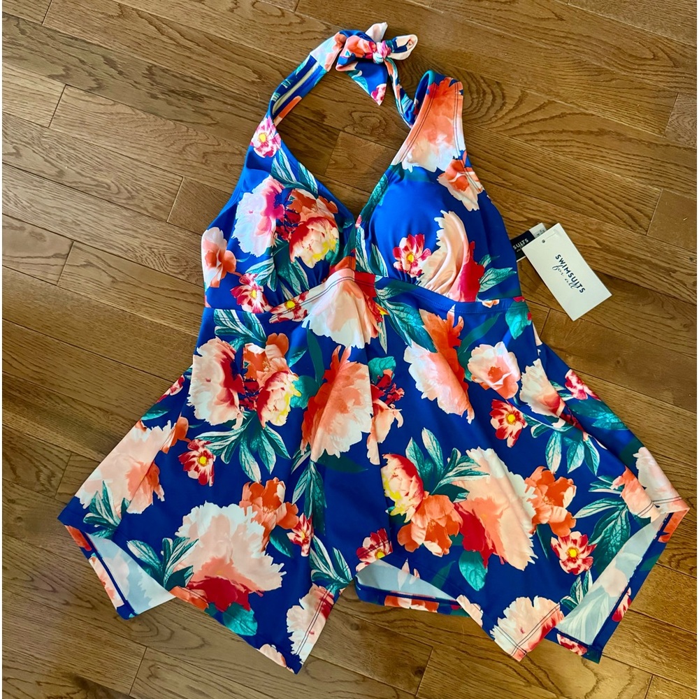 Swimsuits for All Floral Tankini Top